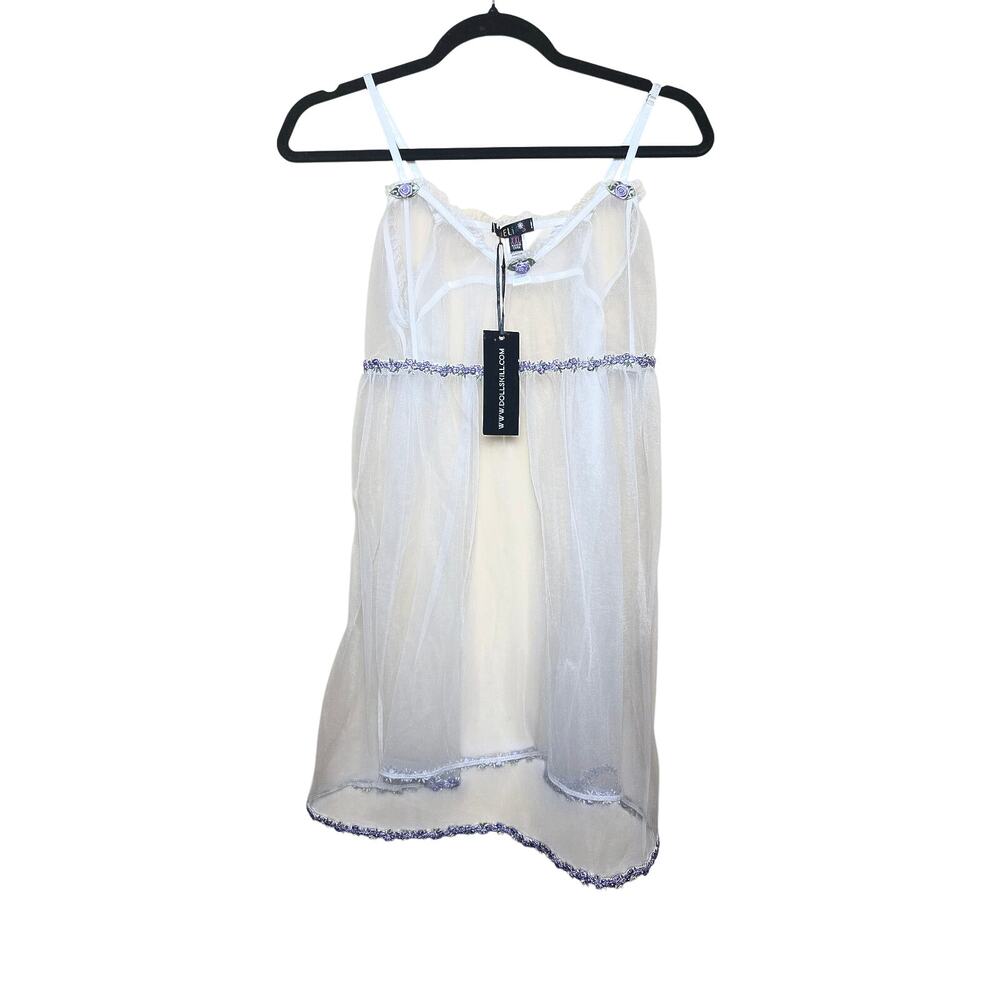 Current Mood White Slip Nighty Lingerie Mini Dress Size XXL NWT
